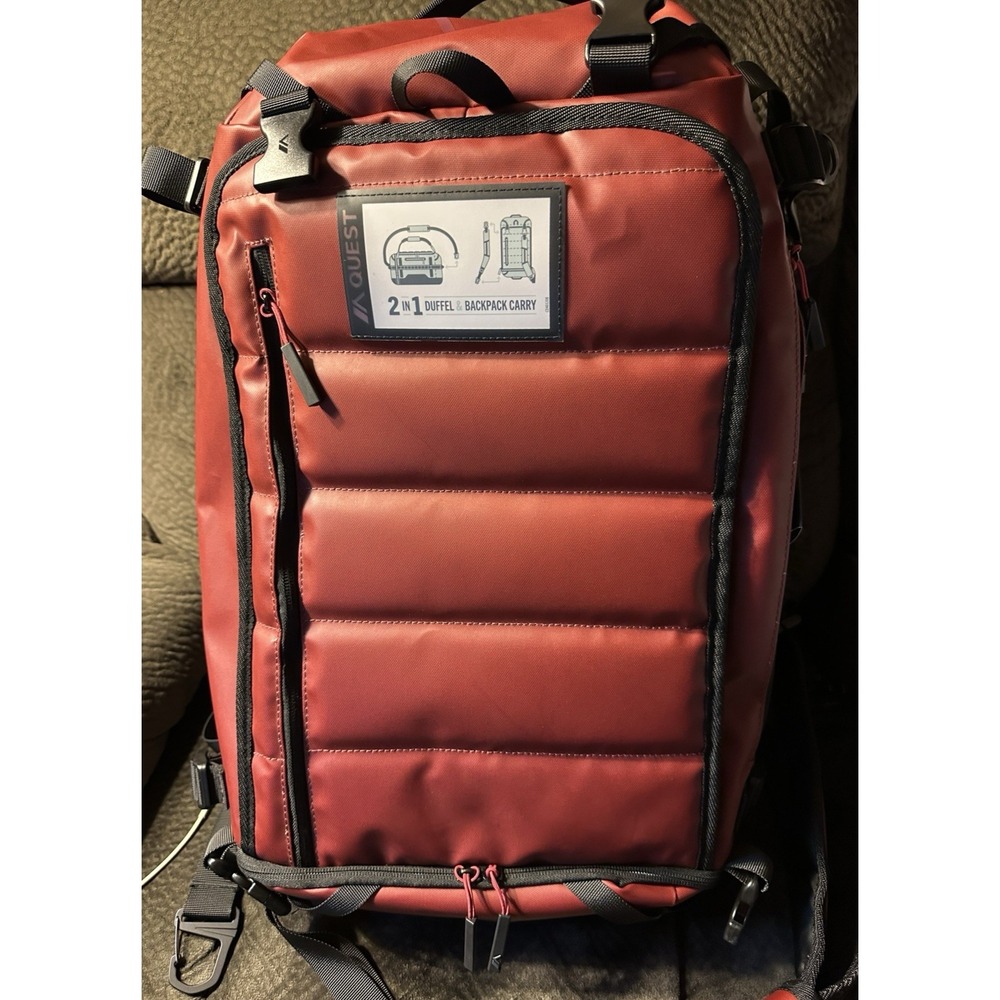 Quest Adventure Travel Duffel 45L - Red & Black - Brand New Bag w/ Tags!